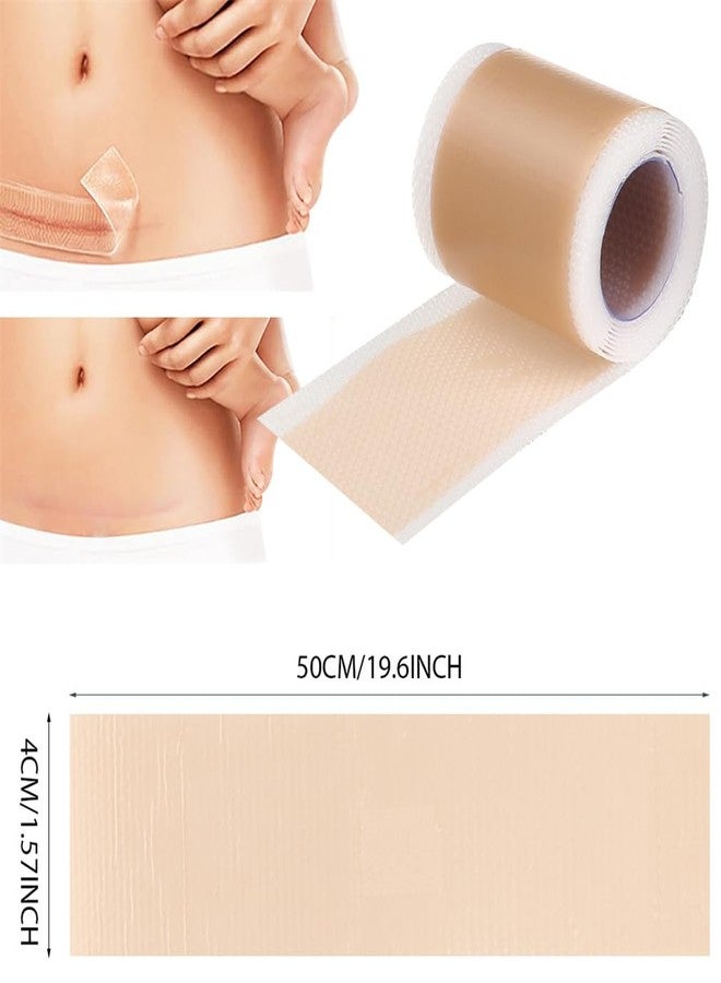Yeasing Silicone Scar Sheets 1.57" x 19.68" Silicone Skin Patches C Section Recovery Extra Long Silicone Scar Tape Scar Removal Strips Tummy Tuck Tape for Acne Scars C-Section Keloid - Image 2